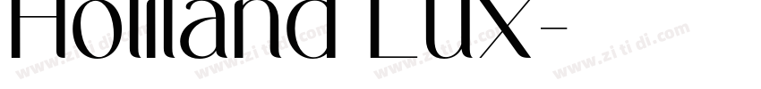Holiland Lux字体转换